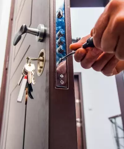 Professional Locksmith at Work